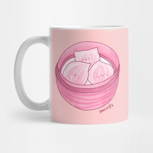 Shrimp dumplings in PINK Mug